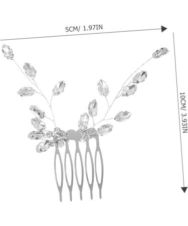 MAGICLULU Small Side Comb Wedding Bridal Hair Comb Rhinestone Hair Comb Wedding Hair Side Comb Rhinestone Hair Decoration Wedding Hair Comb Hair Accessories Leaf Bride Rhinestones - Buy Online on GoSupps.com
