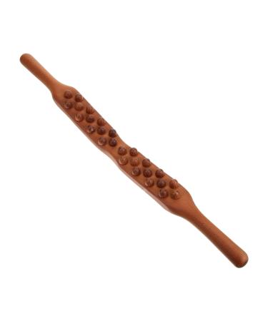 Goohochy Three rows Rollste Massage devices made of wood body massage bars gifts for colleagues gifts for work colleagues massage tab roller mass scratch stick ball scratching stick pearls