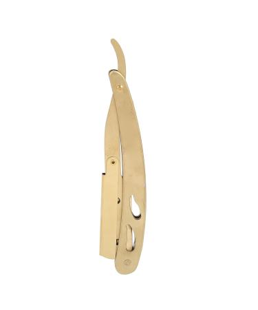 Premium Stainless Steel Face Razor & Neck Cutter - Foldable Manual Beard Knife Holder (Single Blade Straight Edge) - Buy Online on GoSupps.com
