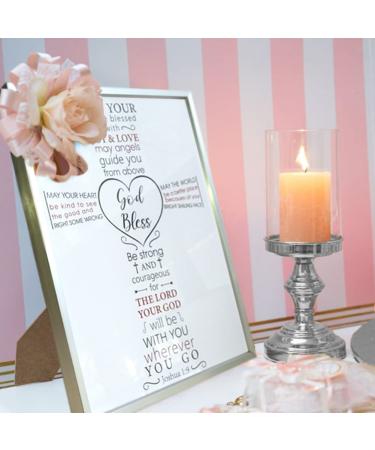 Hamuiers Baby Baptism Gift Silver Frame - Christening Dedication Nursery Decor - Buy Online on GoSupps.com