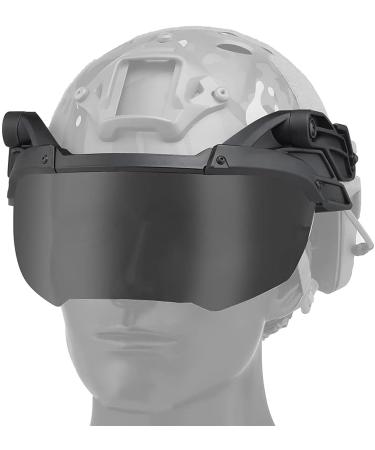 DoxiGlobal Tactical Fast Helmet Flip Goggles - Anti-Fog Glasses for Airsoft & Paintball Shooting | Fits Rail 19-21mm | Black - Buy Online on GoSupps.com
