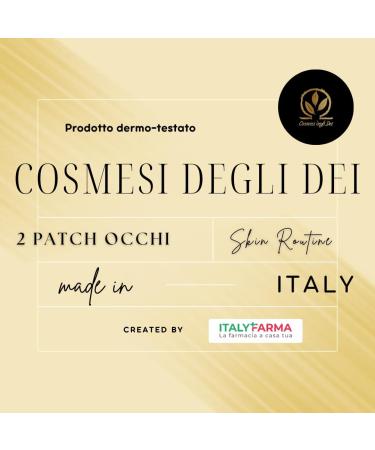 Organic Eye Patch with Hyaluronic Acid and Vitamin B3 | Anti-Wrinkle Moisturizing and Brightening for Dark Circles and Bags | 4 Eye Patches | Made in Italy by Cosmesi degli Dei - Buy Online on GoSupps.com