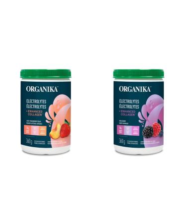Organika Electrolytes + Enhanced Collagen Hydration + Protein Bundle (Strawberry Peach + Wildberry Flavours) - 720 grams 60 Servings
