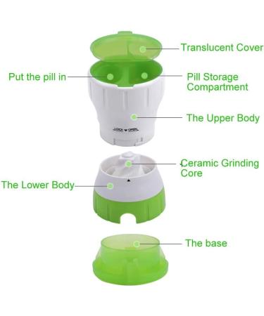 LSTK Pills Grinder Portable Medicine Tablet Crusher Grinding Device Pill Crusher and Grinder Pill Cutter Tablets Divider Grinder for Kids Elder and Pets - Buy Online on GoSupps.com