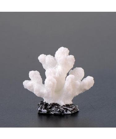 Movoja 2 PIECES - Aquarium Decoration Corals - for fresh and salt water - Decoration Coral Aquaristics - 8 White Coral 8 White - Buy Online on GoSupps.com