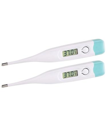Pearl axle thermometer: 2 Set Medical fever thermometer with fever alarm waterproof (digital fever thermometer body thermometer fever trade fairs adults)