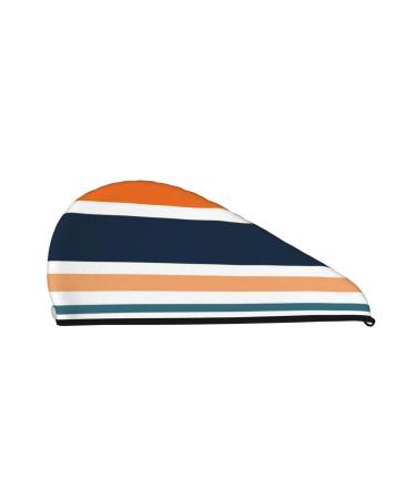 Colorful Pastel Stripes Microfiber Hair Towel Soft Super Absorbent Hair Towel Wrap for Women Coral Velvet Quick Dry Hair Cap for Long Curly and Thick Hair