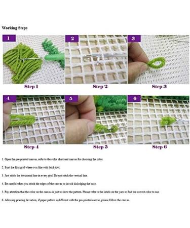 LAPATAIN Latch Hook Kit for DIY Throw Pillow Cover - Handcrafted Crochet Cushion Cover 17X17inch - Christmas Hat Design - Buy Online on GoSupps.com