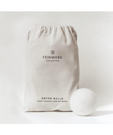 Finemination Collection Dryer Balls - 6 pieces - Size L - dryer balls for tumble dryers - Bio Merino Wool - Certified - Mulesing -free - soothing laundry air