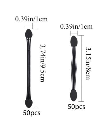 100 Pcs Disposable Eyeshadow Sponge Set | Bulk Dual Sided Applicators Brushes (2 Sizes) - Buy Online on GoSupps.com