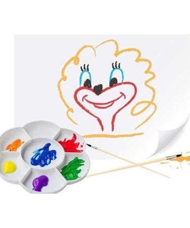 2pcs Akebrog Paint Pallet Set - 6.5 Plastic Tray for Kids' Acrylic, Watercolor & Oil Painting - Reusable Flower Design - Easy to Wash - DIY Art Craft Supplies - Buy Online on GoSupps.com