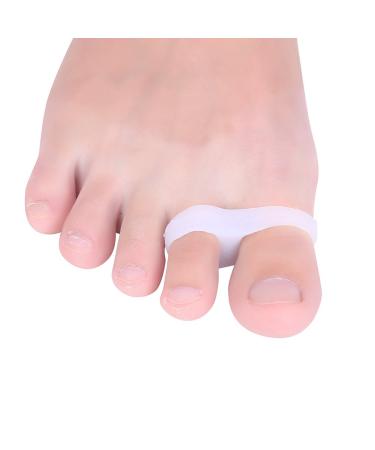 1 Pair Bunion Corrector 2 Hole Gel Silicone Toe Separators Toe Spacer for Overlapping Toe Calluses Blister Relieve Foot Pain