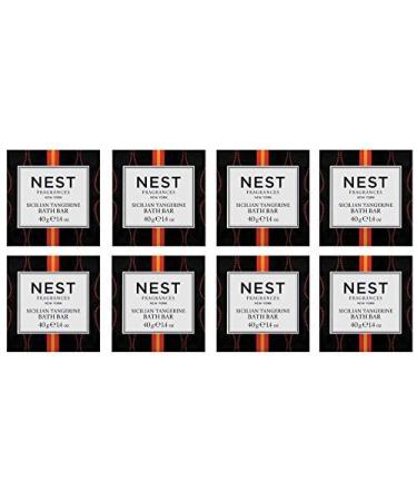 NestFragrances NY Sicilian Tangerine Boxed Bath Bar Soaps  40 Grams/1.25 Ounce Each - Set of 8