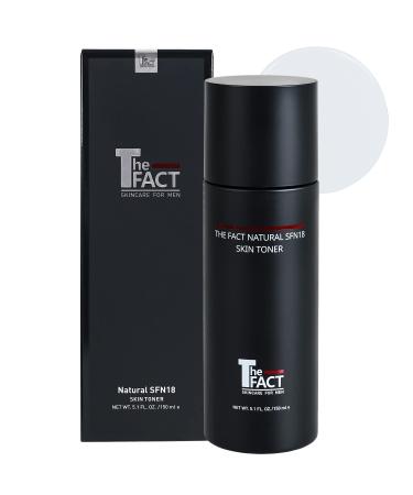 The Fact Men's Face Toner Moisturizing Cleansing and Exfoliating Facial Toner 19 Plants and Green Tea Extracts for All Skin Types Paraben Free 5.07 Ounce Fresh and Light Scented