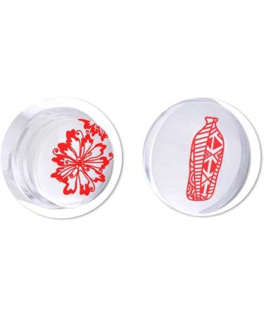 Xiaol Nail Art Stamp Transparent Silicone French Nail Stamp for DIY Nail Decoration (2.3cm) No Shift & Easy to Use - Buy Online on GoSupps.com