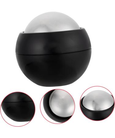 Homsfou Hand Massage Ball - Plantar Fasciitis & Muscle Roller Foot Massager | Cold Rolling Device 6.5x6cm Black - Buy Online on GoSupps.com