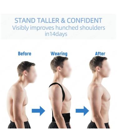 Adjustable Posture Corrector Back Support Shoulder Back Brace Posture Spine Corrector Postural Fixer Tape - Buy Online on GoSupps.com
