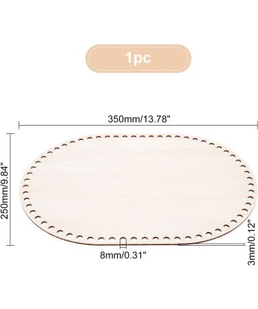PandaHall Wooden Bag Bottom Oval Base Shaper 13.7x9.8cm - DIY Crochet Basket Base for Knitting, Weaving & Home Decor - 8mm Hole - Burlywood - Buy Online on GoSupps.com