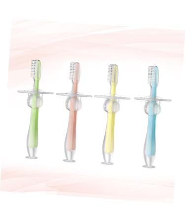 Healvian 8 STK Silicone Toddler Toothbrush Set | Infant Training Brush with Suction | Soft Bristle Handheld Toothbrushes for Kids - Buy Online on GoSupps.com