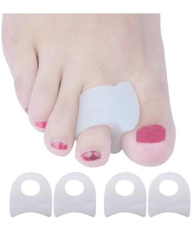 4-Pack White Gel Toe Separators & Stretchers | Comfortable Silicone Protectors for Overlapping & Hammer Toes - Buy Online on GoSupps.com