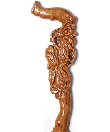 WoodeWalking Sticks Walking Stick Classical Hand- carved Walnut Crutches/Walking Stick Elderly Birthday Gift/Handicapped/Arthritis Gift 93CM Run forward - Buy Online on GoSupps.com