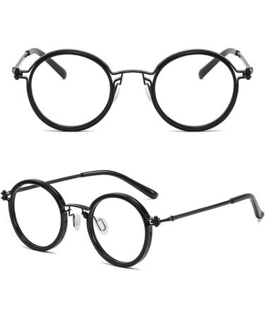 Koosufa Round Progressive Multifocal Anti-Blue Light Reading Glasses for Men & Women - Retro Metal Frame - Visual Aid for Work - Available in 1.0 to 4.0 Strengths - Buy Online on GoSupps.com