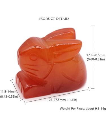 MuYu Art 10PCS Crystal Stone Rabbit Sculpture Statue Healing Crystal Stone Decor Reiki Gemstone Animal Figurine Rabbits Figurines Crafts 1" - Buy Online on GoSupps.com