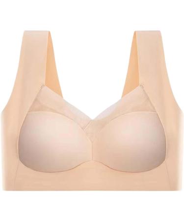 Hatme Posture Correction BH - WMBRA Comfy Position Non-Wired Full Coverage Invisible Support Bra for Women - Wireless Breathable Zero-Feeling Sizes S-6XL Beige - Buy Online on GoSupps.com