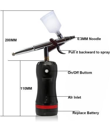 Handheld Paint Sprayer Air-Brush Compressor High Pressure Psi AirbrushCosmetics Cake Cookies Facial Beauty Care Make Up Craft Home DIY - Buy Online on GoSupps.com