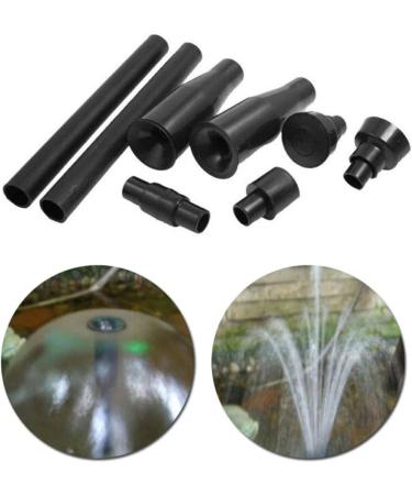 FUBESK 8pcs Plastic Garden Fountain Pump Waterfall Head Set Black Home Multi-functional Garden Fountain Plastic Nozzle Head - Buy Online on GoSupps.com