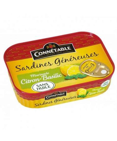 CONNETABLE - Generous Lemon Basil Sardines 140G - Pack of 4
