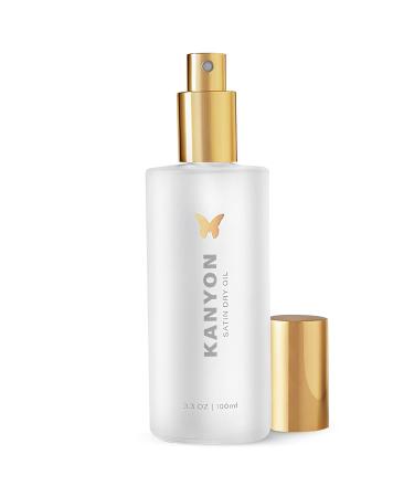 Kanyon Satin Dry Oil 3.3 Oz for Colored or Damaged Hair   Non-Greasy   High Heat Protection   Smooths Frizz & Split Ends   UV Protection   Vegan   USA Made