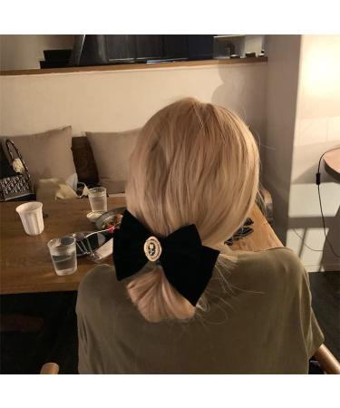 Black Velvet Hair Bows Ribbon Clips 4Pcs Velvet Bow Hair Clip Ribbon Hair Bows Velvet Hair Bows Black Bows Ribbon Hair Clips Classic Ponytail Bowknot Hair Clip Ponytail Barrettes for Women Type B Black Typeb - Buy Online on GoSupps.com