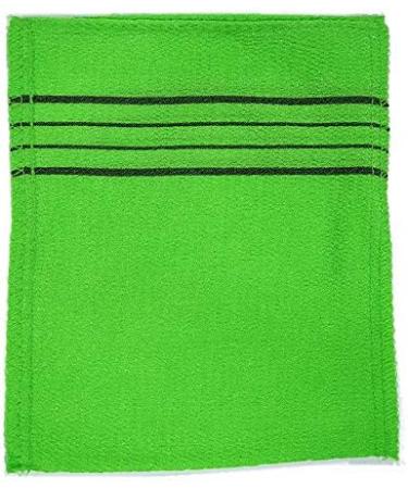 Korean Exfoliating Bath Washcloth (Green) - Set of 5 - Buy Online on GoSupps.com