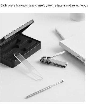 Nail Clippers Set Fingernail Toenail Clippers Sharp Nail Clippers Personal Pedicure Kit for Women and Man Black - Buy Online on GoSupps.com