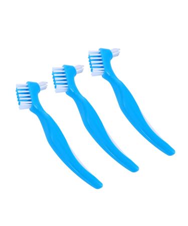 HomsfoU 6st double prosthesis nursing comb prosthesis cleaning brush can for back massage curved prosthesis brush shoe enlargement toothbrush braces braces bathing brush