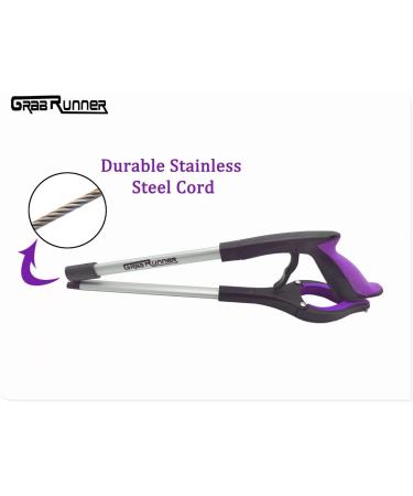 2- Pack 32 inch GrabRunner Folding Reacher Grabber Tool with Magnetic(Pink/Pink) - Buy Online on GoSupps.com