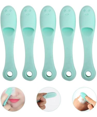 Silicone Nose Brush Face Scrubber Manual Blackhead Remover Manual Face Scrubber Exfoliator Finger Pad Nose Pore Wash Skin Care Beauty Tool 5PCS - Buy Online on GoSupps.com
