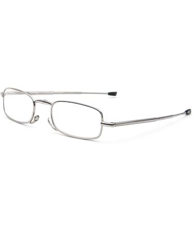 Cokobin Foldable Reading Glasses - Stainless Steel Anti-Blue Light Unisex +2.0 with Hard Shell Case - Buy Online on GoSupps.com