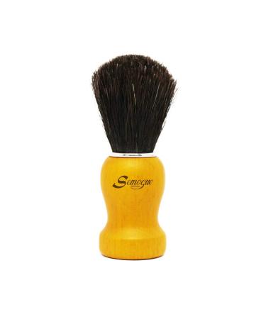 Semogue Pharos-C3 Pure Black Horse Shaving Brush Yellow Handle