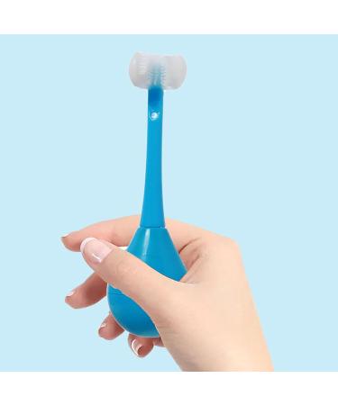 Three-Page Toothbrush for Children | Cute Cartoon Soft Silicone Brush Head | Best 3-Sided Children's Toothbrush for Easy Brushing - Buy Online on GoSupps.com