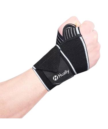 Hually Wrist Support Adjustable Wrist Brace for Men and Women wrist wraps One Size Fits all Breathable and Comfortable Wrist Straps Support for Bench Press Weightlifting gym Sports etc