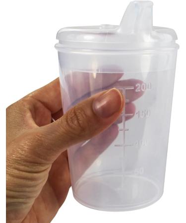 Medi-Inn 250ml Beak Cup Set - 5 Lower Parts & 10 Lids (12x10mm & 4x4mm) | Transparent | International Shipping - Buy Online on GoSupps.com