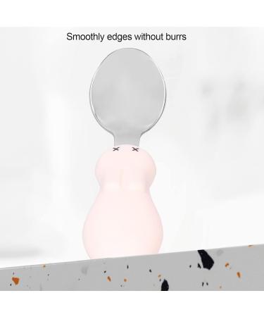 Baby Fork Spoon Fine Workmanship Safe Cute Shape High Temperature Resistant Exquisite Beautiful Toddler Feeding Utensils for Feeding(Off-White) - Buy Online on GoSupps.com