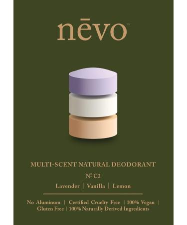 Nevo Multi Scent Deodorant Stick - Aluminum Free Organic & Vegan | Lavender-Vanilla-Lemon | 2.65 oz All Natural Deodorant for Women & Men - Buy Online on GoSupps.com