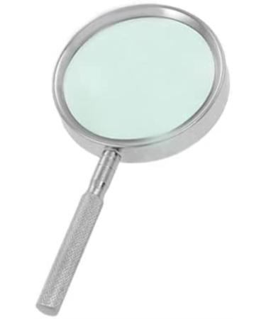 65mm Diameter Lens Silver Tone Grip Hand Held 6X Metal Full of Stars