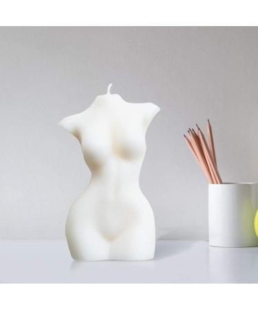 Vegan Soy Wax Scented Candle - Female Torso Design for Relaxation | Milky Candle by Boxwizard - Buy Online on GoSupps.com