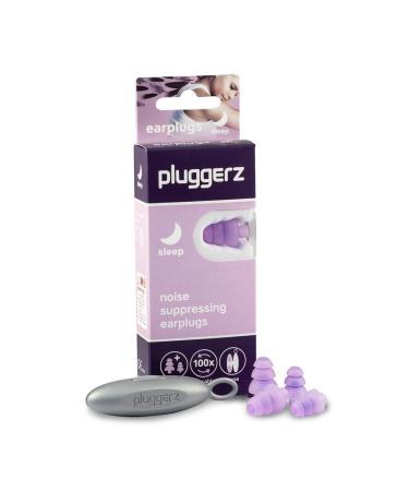 Pluggerz earplugs sleep - 2 pairs (s/m m/l) - reusable - soft & comfortable - filtered - 27 dB - sleep - Prevents irritations by snoring - concentration - sleep - Festival single