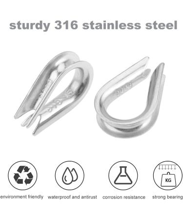 4Pcs 1/2 Wire Rope Chain Thimble Set - Boat Rigging Anchor Splicing | 316 Stainless Steel - Buy Online on GoSupps.com
