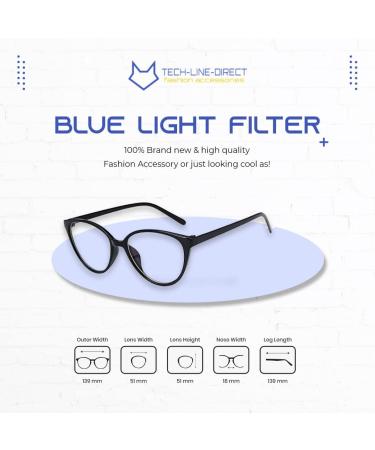 Buy TECH-LINE-DIRECT 2022 Blue Light Filter Computer Gaming Glasses UV Blocking Anti-Glare Clear Lens One Size for Ultimate Eye Protection - Buy Online on GoSupps.com